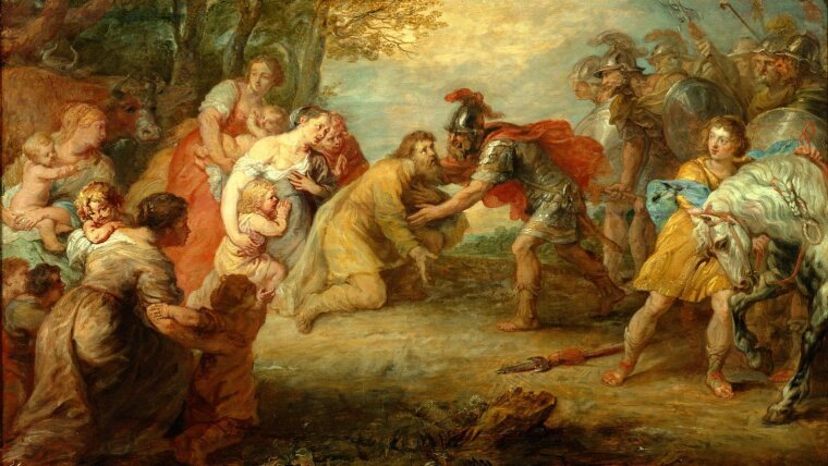 Versöhnung Jakobs mit Esau, Peter Paul Rubens
